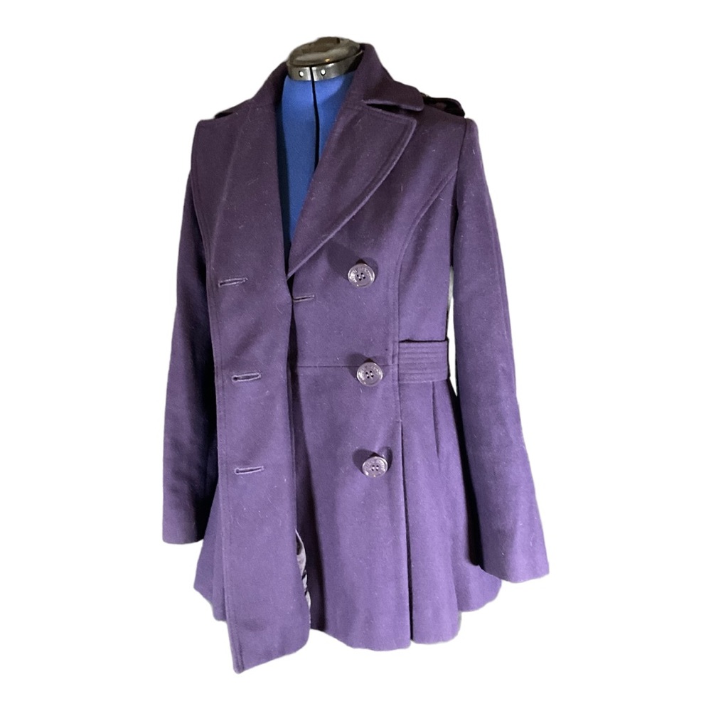 Miss Sixty M60 Purple Wool Coat Size S - Picture 2 of 7